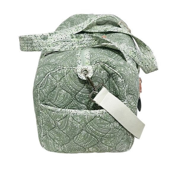 SHABBY CHIC Couture Rachel Ashwell Green Paisley Duffle Weekender Travel Bag New - Picture 5 of 8